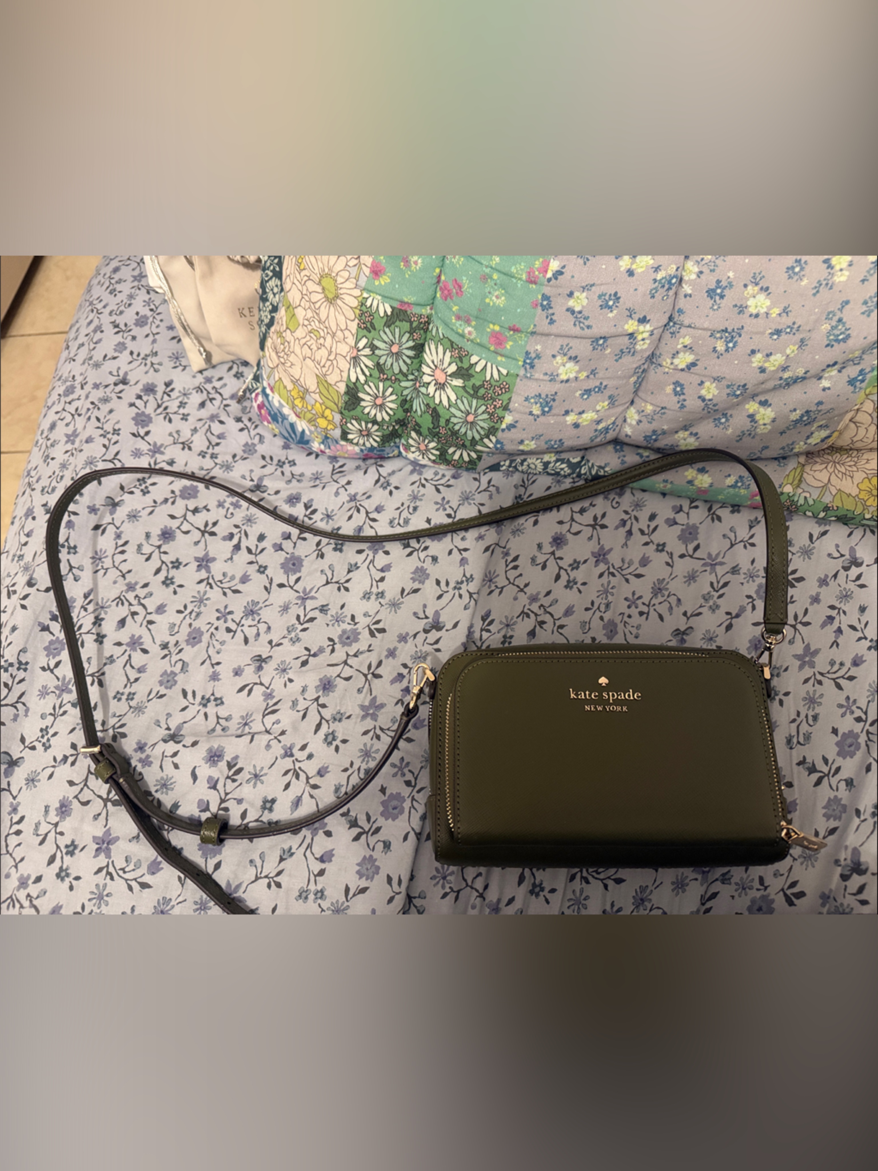 Kate Spade Staci Dual Zip Crossbody Bag- Color: Seaweed